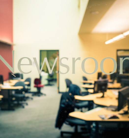 The newsroom at Mount Royal University, where students can obtain a Bachelor of Communication. Photo courtesy Jesse Yardley.