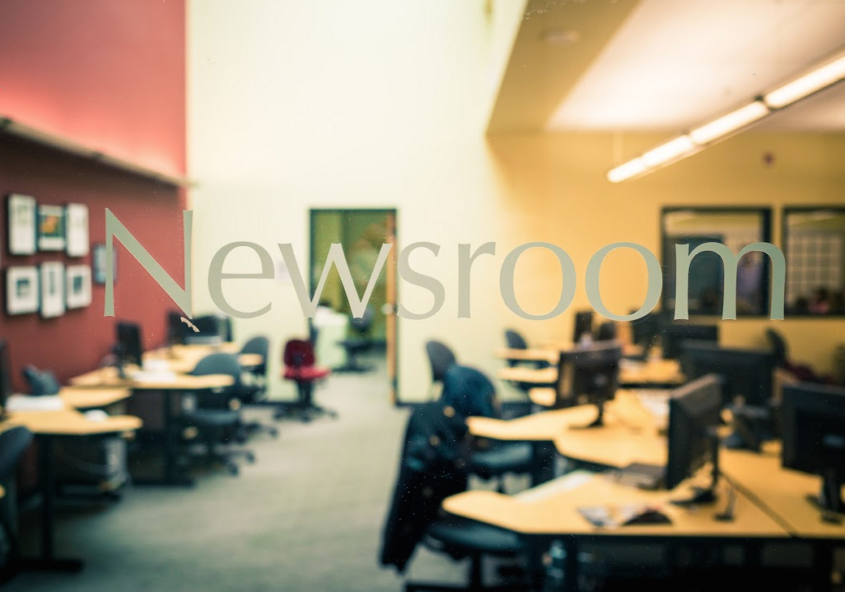 The newsroom at Mount Royal University, where students can obtain a Bachelor of Communication. Photo courtesy Jesse Yardley.