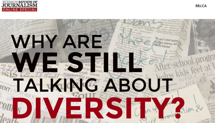 The Ryerson Review of Journalism’s first online, interactive feature, #WhyDiversity. Screenshot by J-Source.