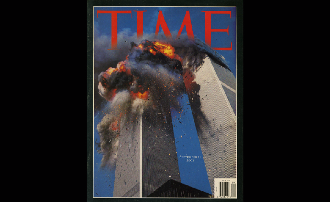 Time Magazine's September 11 special edition cover. Photo courtesy of Lyle Owerko/ Time Magazine