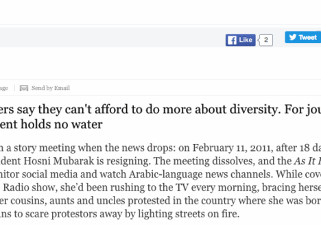 Anda Zeng's story in the 2016 issue of the Ryerson Review of Journalism. Screenshot by J-Source.