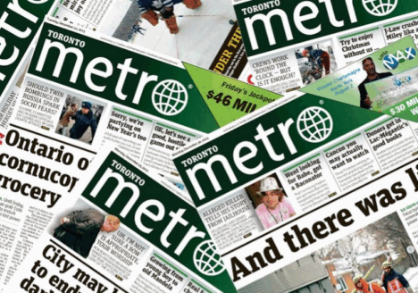 Metro Toronto laid off about a quarter of their newsroom in March. Photo illustration courtesy of Eric Mark Do.
