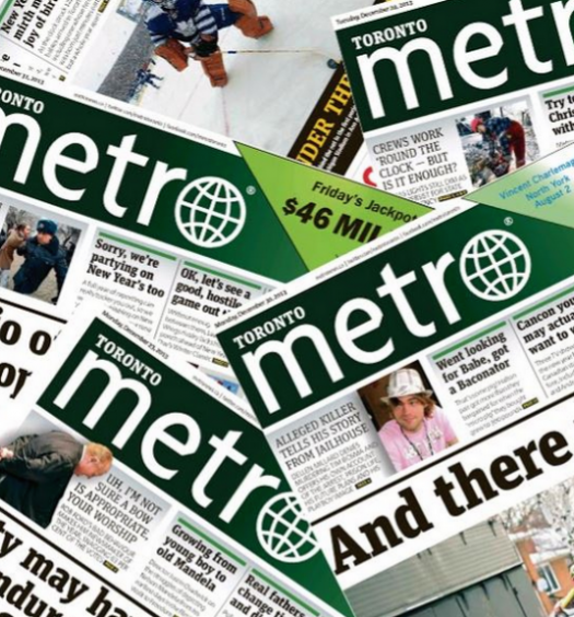 Metro Toronto laid off about a quarter of their newsroom in March. Photo illustration courtesy of Eric Mark Do.