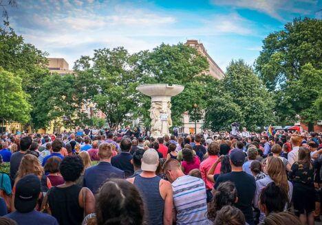 Vigil in support of the victims of the 2016 Orlando nightclub shooting, Washington, D.C. Image courtesy Ted Eytan/CC BY-SA 2.0.