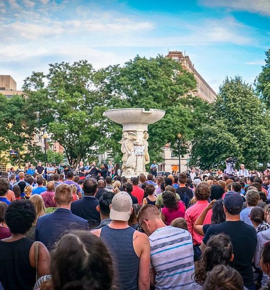 Vigil in support of the victims of the 2016 Orlando nightclub shooting, Washington, D.C. Image courtesy Ted Eytan/CC BY-SA 2.0.