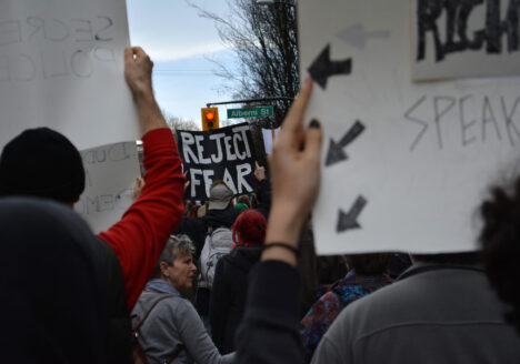 A protest against Bill C-51. Photo courtesy Jeremy Board/CC BY 2.0.