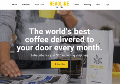 The Toronto Star launched Headline Coffee on Sep. 12, a venture that delivers Fair Trade coffee along with the paper. Screenshot by J-Source.