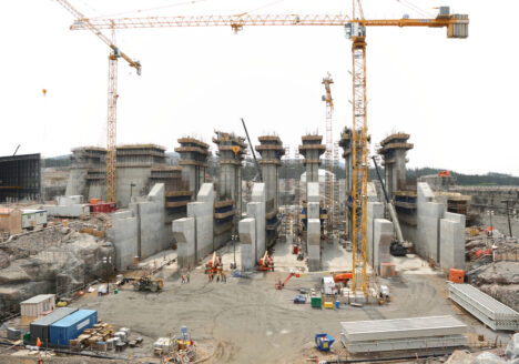 Muskrat Falls hydroelectric dam construction site. CC BY | Government of Newfoundland and Labrador.