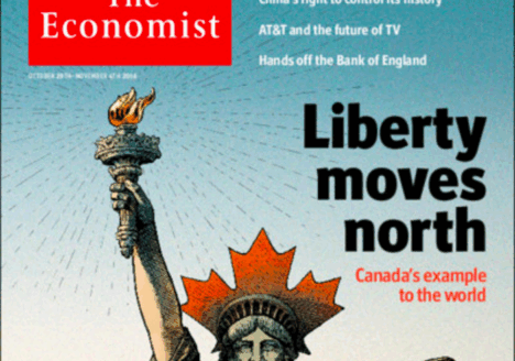 The Oct. 29 cover of The Economist. Screenshot by J-Source.