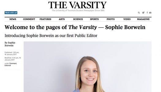 U of T’s student newspaper appoints a public editor