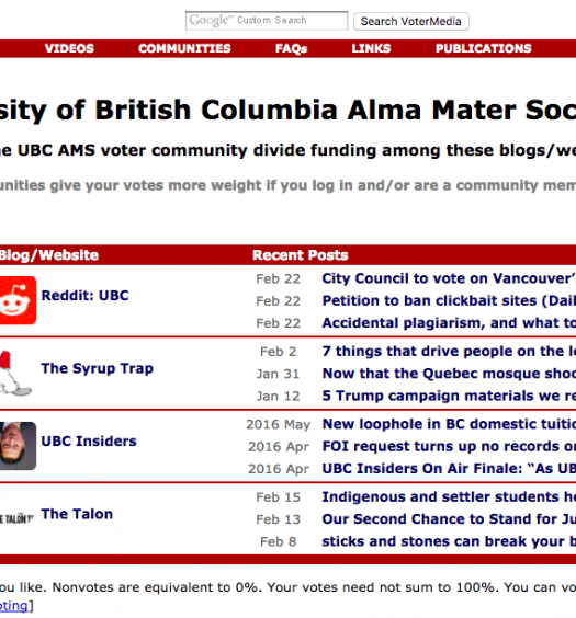 Mark Latham has pioneered a voter-funded media project at UBC since 2007. Screenshot by J-Source.