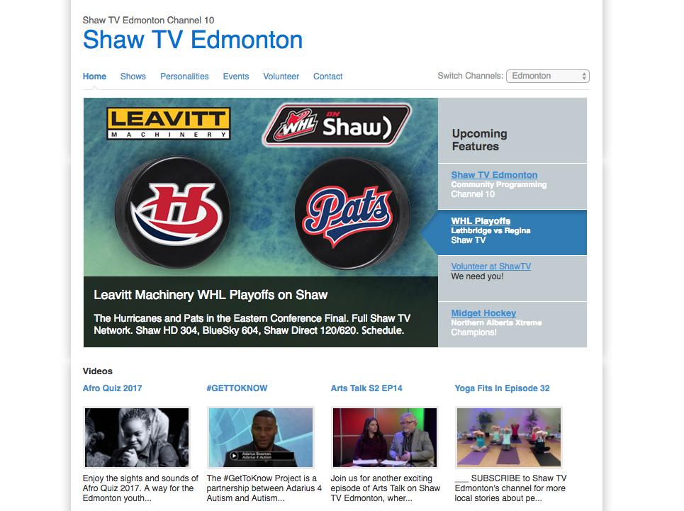 Vancouver, Calgary and Edmonton Shaw TV stations will close in August, affecting approximately 70 positions. Screenshot by J-Source.