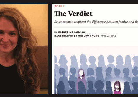 Katherine Laidlaw is one of the National Magazine Awards top nominated creators this year. Headshot courtesy of Katherine Laidlaw/Screenshot by J-Source.