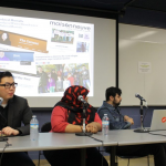 Steven Zhou, Chelby Marie Daigle, Ishmael Daro and Naheed Mustafa speak on June 4 panel moderated by Amira Elghawaby. Photo courtesy of Angela Long.