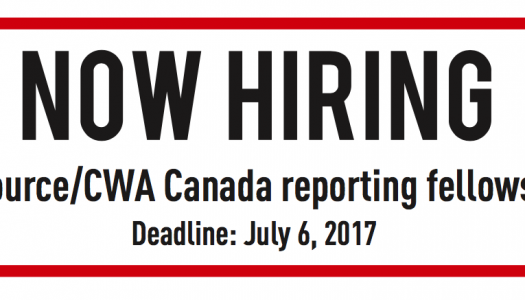 Apply for the J-Source/CWA Canada reporting fellowship