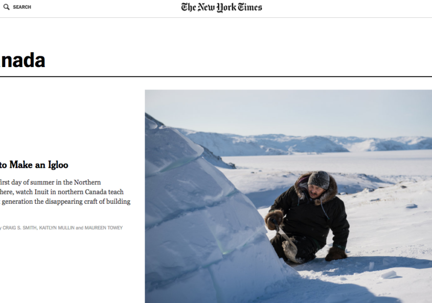 The New York Times has started expanding their presence in Canada in the last year. Screenshot by J-Source.