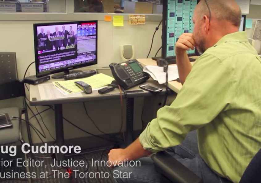 Toronto Star editor Doug Cudmore’s account of the day a man called The Star newsroom saying he had a hostage. Screenshot by J-Source.