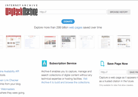 The disappearance of archived pages from the Internet Archive poses a threat to research and the preservation of news as the first draft of history. Screenshot by J-Source.