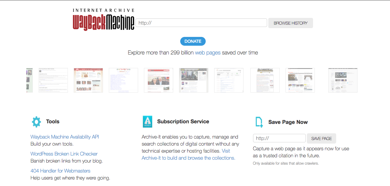 The disappearance of archived pages from the Internet Archive poses a threat to research and the preservation of news as the first draft of history. Screenshot by J-Source.