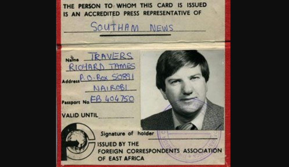 R. James Travers' press pass