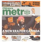 Ottawa Metro front page with headline "A new era for Canada"