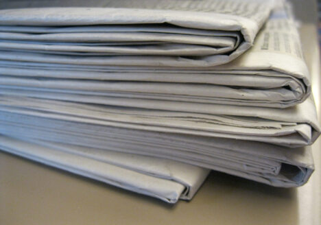 Stack of newspapers