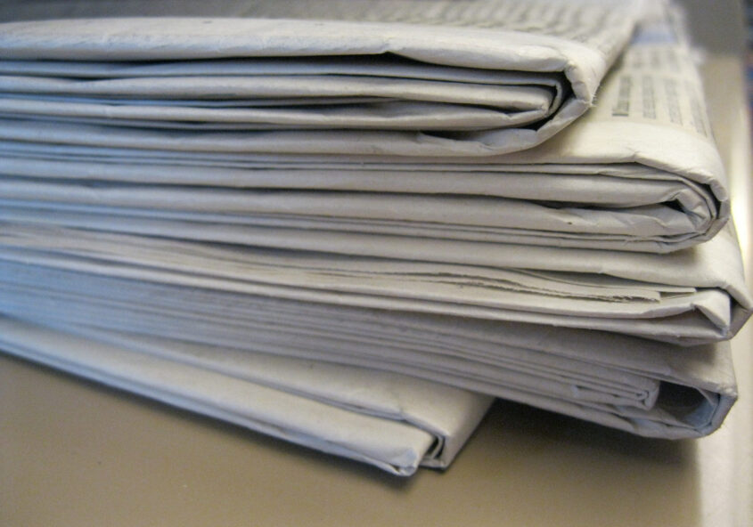 Stack of newspapers