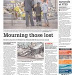 The Chronicle Herald front page with headline "Mourning those lost"
