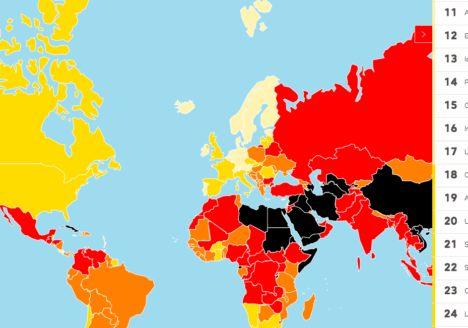 World Press Freedom Index map