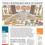 Edmonton Journal front page with headline "The cannabis era is here"