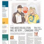 Ottawa Citizen front page with headline "This weed revolution will be very ... Canadian"