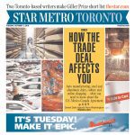 Star Metro Toronto front page with USMCA headline "How the trade deal affects you"