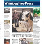 Winnipeg Free Press front page with headline "Tricks of the trade"
