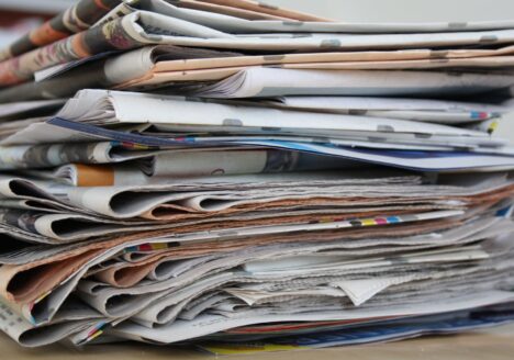 Stack of newspapers