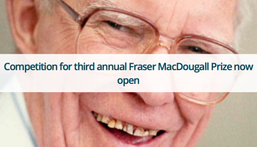 Competition for third annual Fraser MacDougall Prize now open