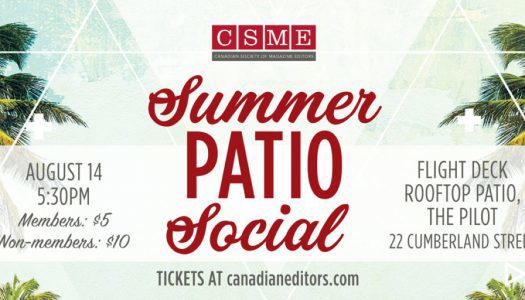 Canadian Society of Magazine Editors: Summer patio social
