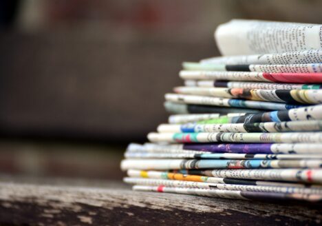 Stack of newspapers