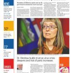 Calgary Herald front page with lead story headline "Virus outbreak ruled a pandemic"