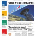 Ottawa Citizen front page with lead story headline "17 dead in 'senseless' rampage"