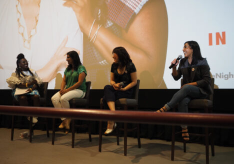 Media Girlfriends hosts a screening of 'Late Night' in Toronto on June 2, 2019. From left, Nana aba Duncan, Nelu Handa (actor, comedian and writer), Hannah Sung (digital manager at TVO) and Ishani Nath (senior editor at Flare Magazine)