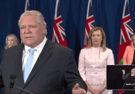 Ontario Premier Doug Ford speaks at the June 1 daily provincial update