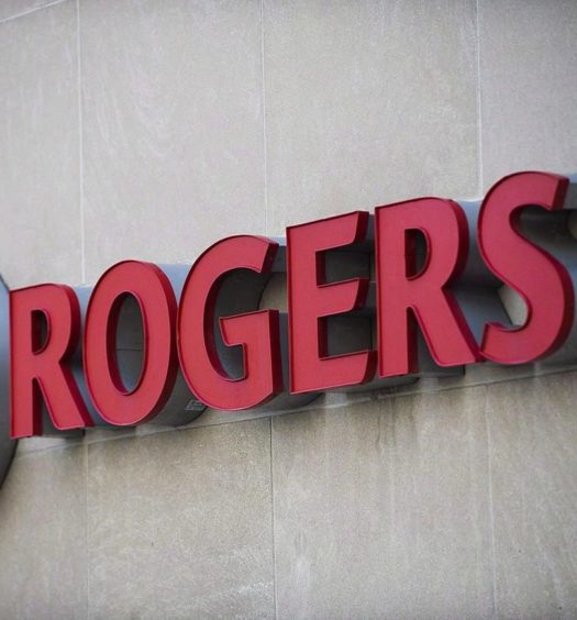 Red Rogers sign on building