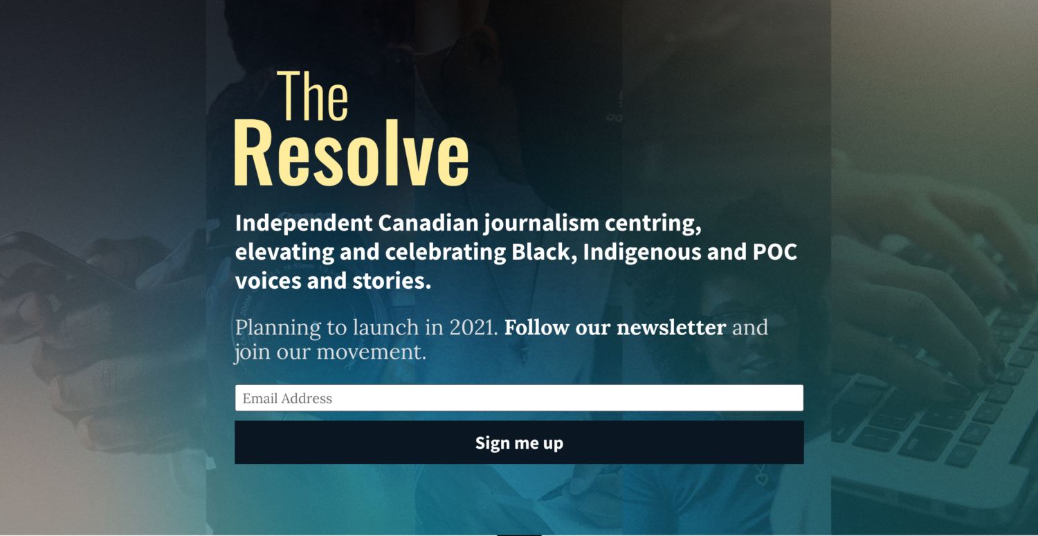 The Resolve's homepage