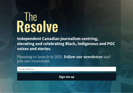 The Resolve's homepage