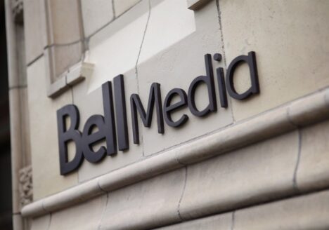 The logo for Bell Media, owned by BCE Inc., is displayed on a Toronto