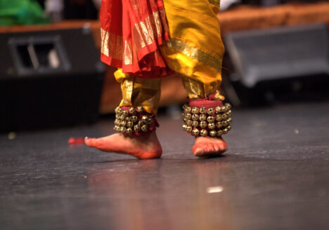 Prapti Bamaniya performing at her Arangetram, a bharatanatyam graduation ceremony at City Playhouse Theatre on August 3, 2019
