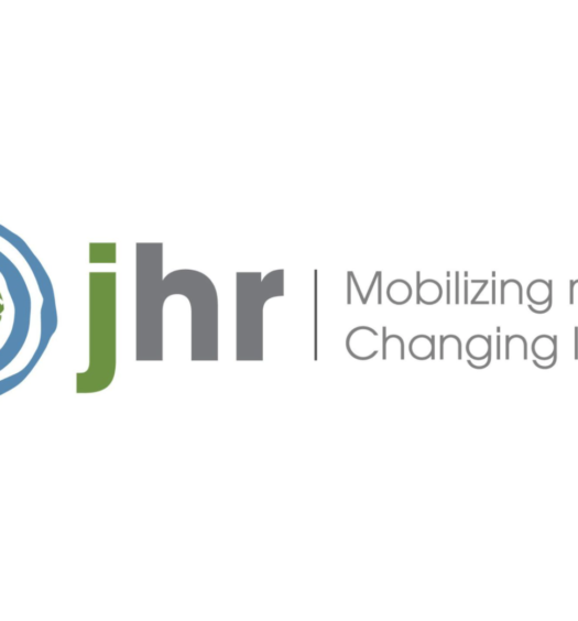 Journalists for Human Rights logo. Text: JHR Mobilizing media. Changing lives.