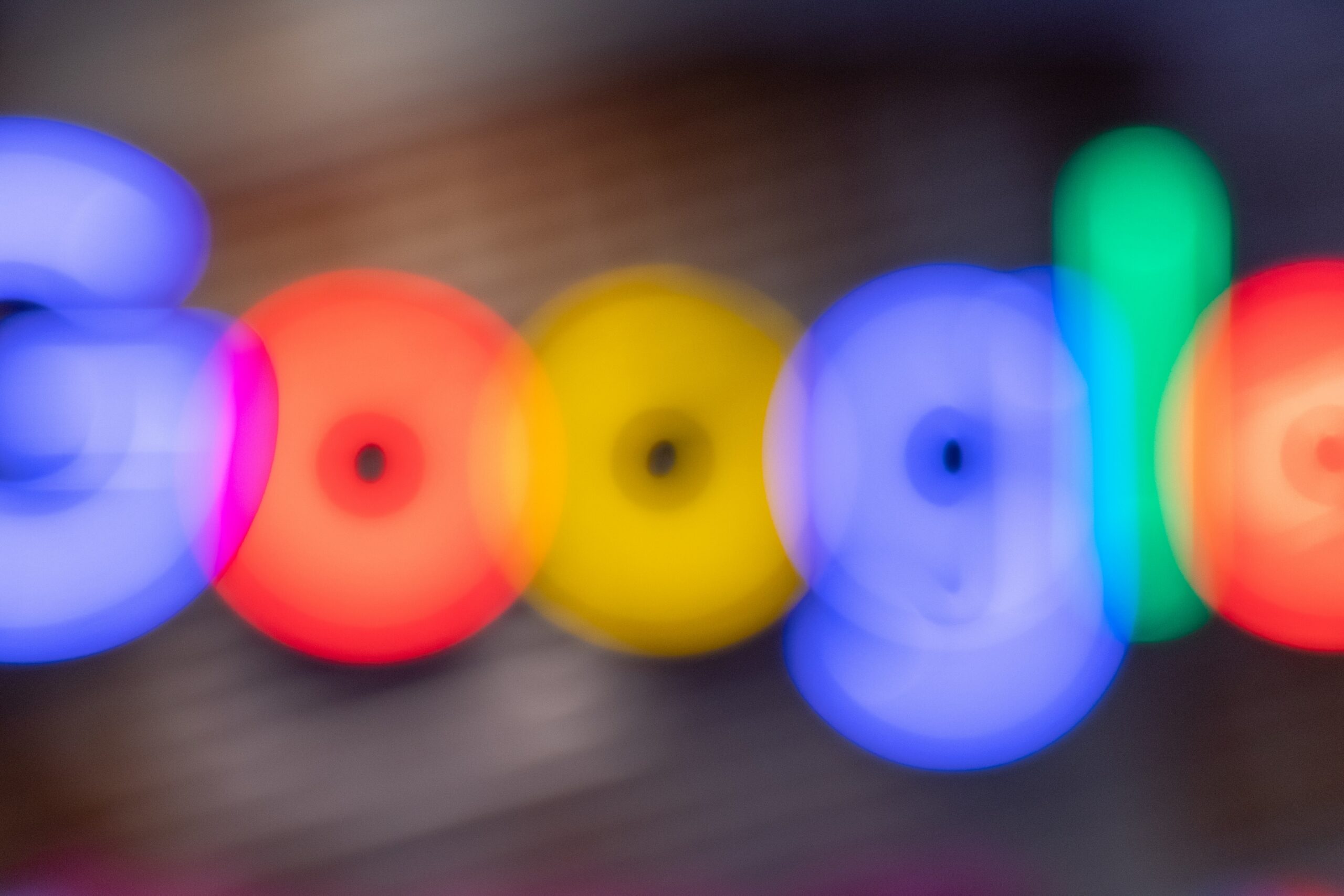 Google logo blurred