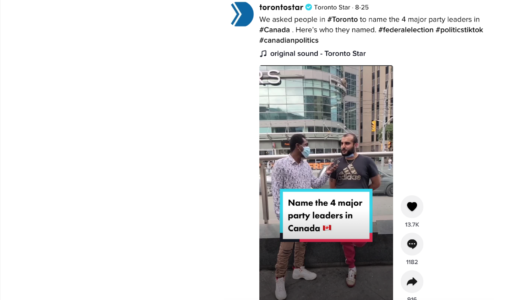 How the Toronto Star used TikTok to cover the election