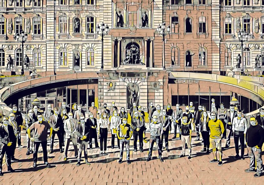 150 ans de la Tribune de la presse du Parlement de Québec. Exposition à l'Assemblée nationale.